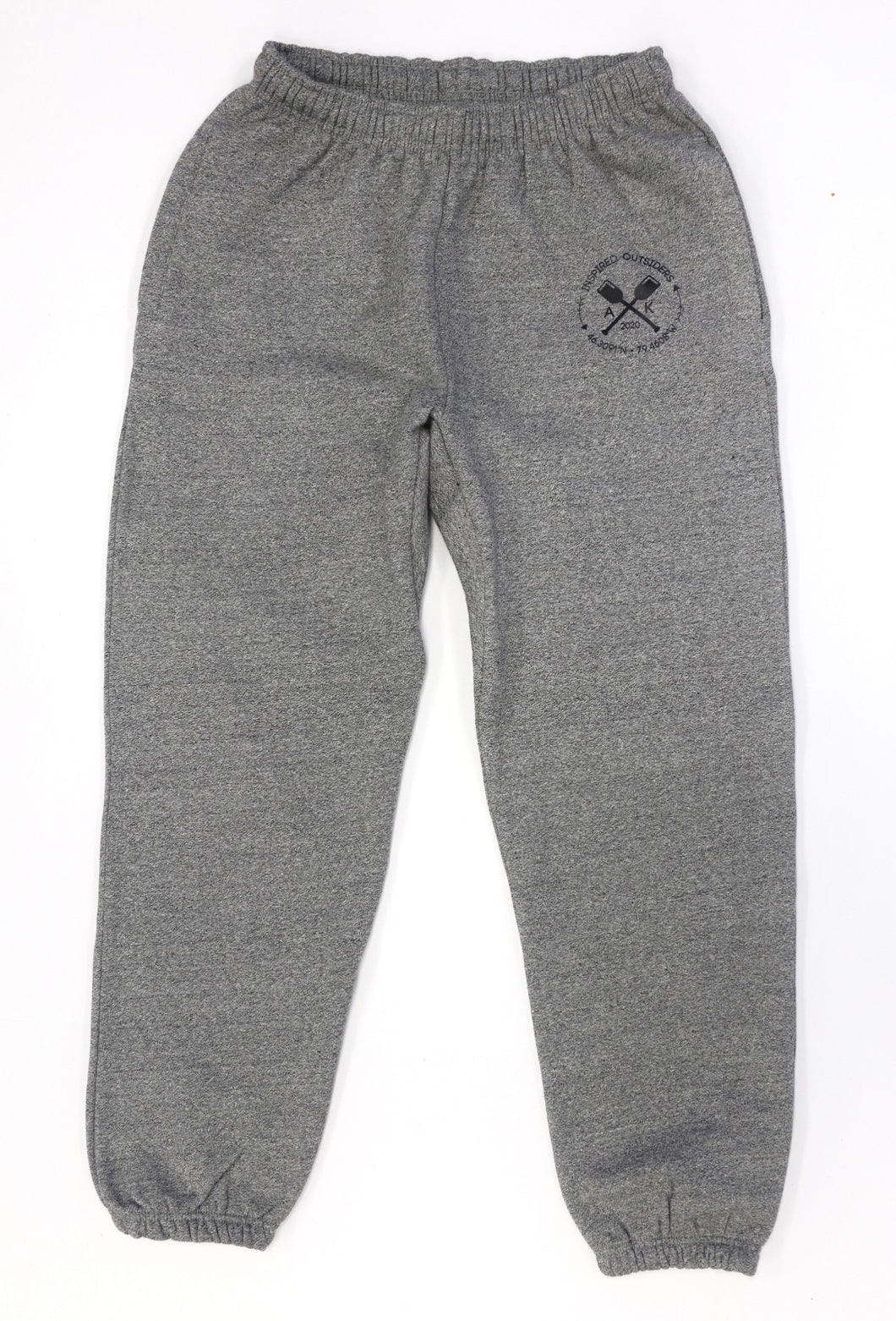 Bay Apparel Heavy-Weight Grey Marled Cuffed Track Pants