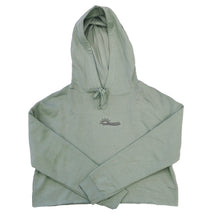 Load image into Gallery viewer, Woman&#39;s Sage Cropped Hoodie
