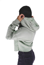 Load image into Gallery viewer, Woman&#39;s Sage Cropped Hoodie
