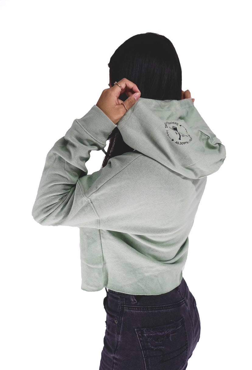 Woman's Sage Cropped Hoodie