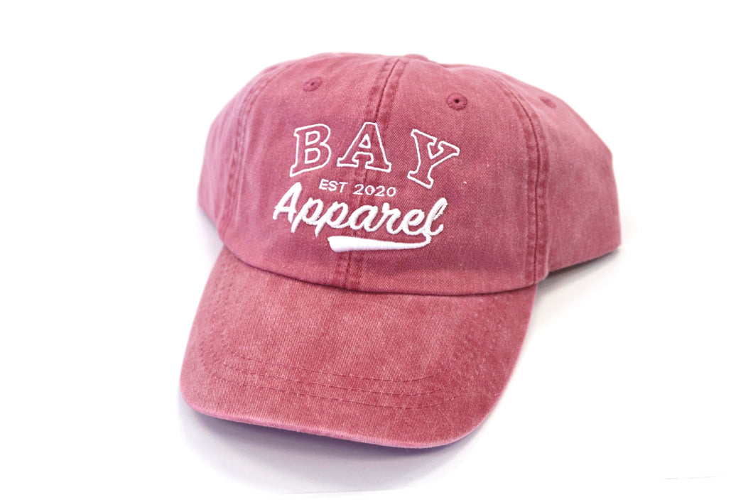 Vintage Style Dad Cap -  Pigment Dyed RED